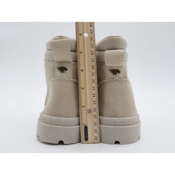 Rocket Dog Combat Boots Womens 10 Beige Canvas Lace Up Piper Memory Foam Comfort - Picture 9 of 11